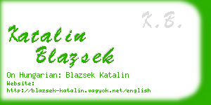 katalin blazsek business card